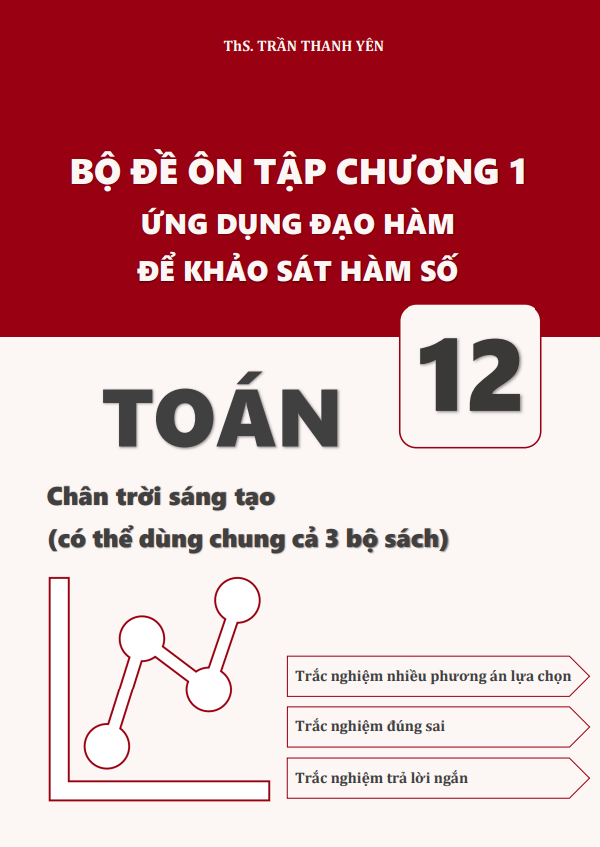 Bộ đề ôn tập chương ứng dụng đạo hàm để khảo sát và vẽ đồ thị hàm số