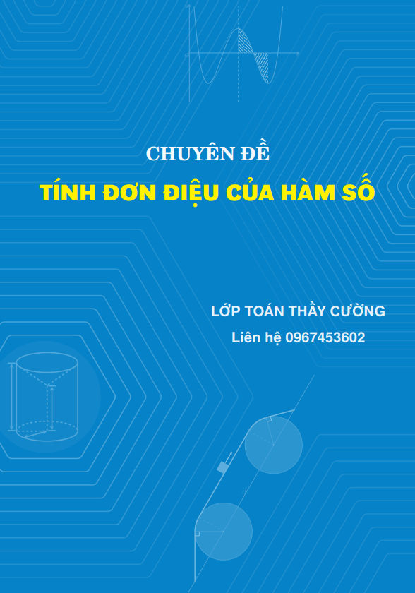 Chuyên đề tính đơn điệu của hàm số – Nguyễn Mạnh Cường