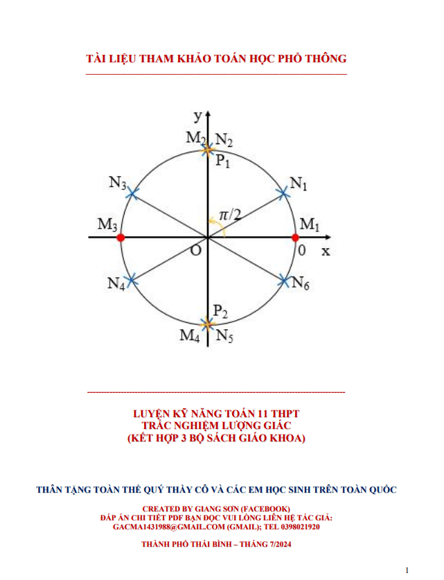 Luyện kỹ năng trắc nghiệm hàm số lượng giác và phương trình lượng giác