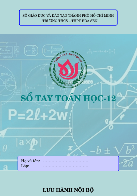 Sổ tay Toán học lớp 12 – Nguyễn Chín Em