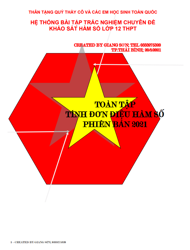 Toàn tập tính đơn điệu của hàm số
