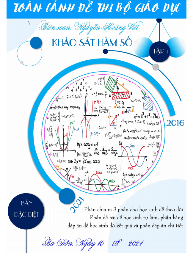 Toàn cảnh hàm số trong đề thi THPT môn Toán của Bộ GD&ĐT (2016 – 2021)