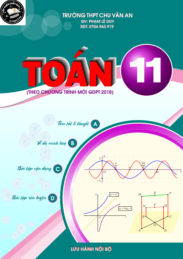 Tài liệu học tập môn Toán lớp 11 theo chương trình Giáo dục Phổ thông 2018