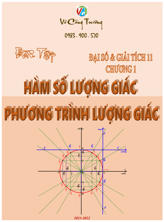 Bài tập hàm số lượng giác và phương trình lượng giác – Võ Công Trường