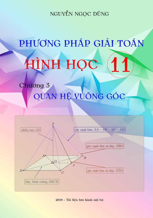 Phương pháp giải toán Hình học 11 chương 3: Quan hệ vuông góc – Nguyễn Ngọc Dũng