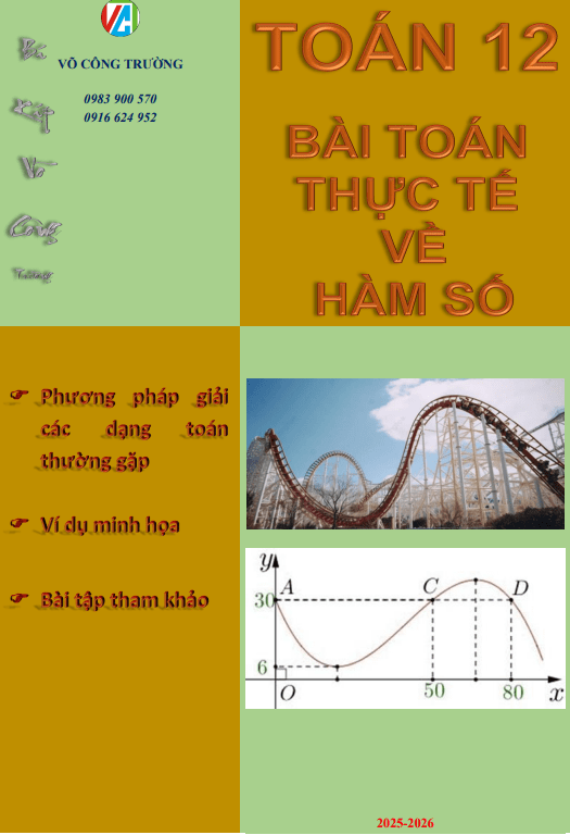 Bài toán thực tế về hàm số môn Toán 12 – Võ Công Trường