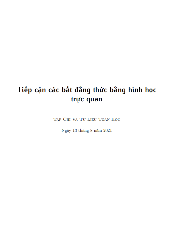 Tiếp cận các bất đẳng thức bằng hình học trực quan