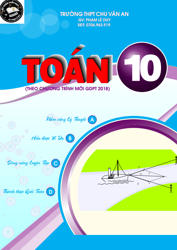 Tài liệu học tập môn Toán lớp 10 theo chương trình Giáo dục Phổ thông 2018