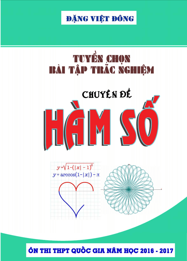 Bài tập trắc nghiệm chuyên đề hàm số – Đặng Việt Đông