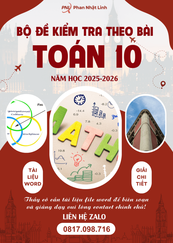 Bộ đề kiểm tra theo bài học môn Toán 10 học kì 1 chương trình mới
