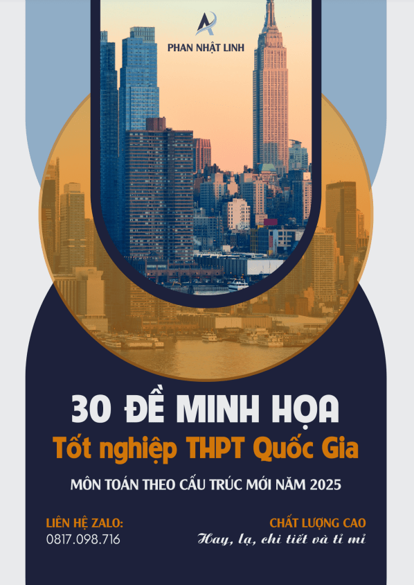 Bộ đề minh họa tốt nghiệp THPT Quốc gia môn Toán cấu trúc mới năm 2025