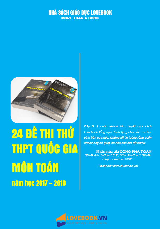 Tổng hợp 24 đề thi thử môn Toán THPT Quốc gia 2018