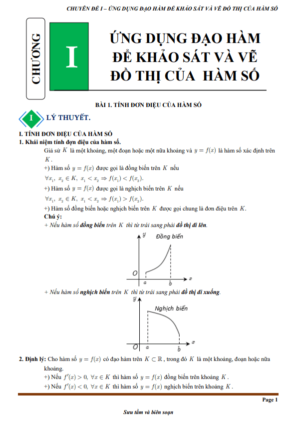 Chuyên đề toán thực tế môn Toán 12 – Huỳnh Văn Ánh